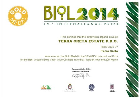 Internationaler Preis BIOL Goldmedaille bei den besten Olivenölen in 2014\\n\\n02/05/2015 13:09