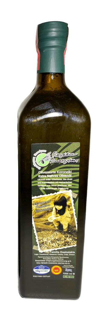 1-Liter Flasche Daskalakis Olivenöl -ungefiltert-