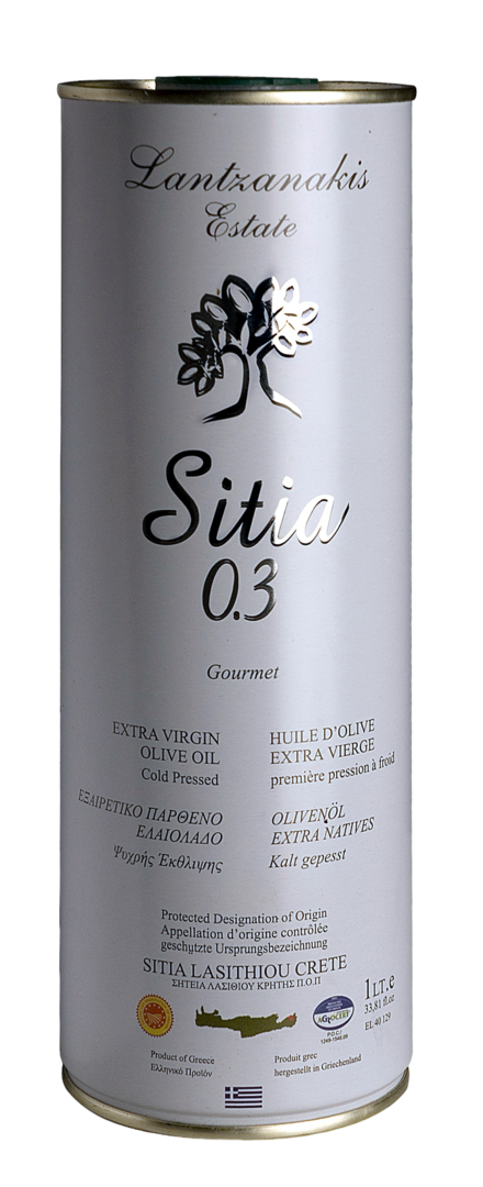 1-Liter Dose Sitia 0,3 Olivenöl Fam. Lantzanakis