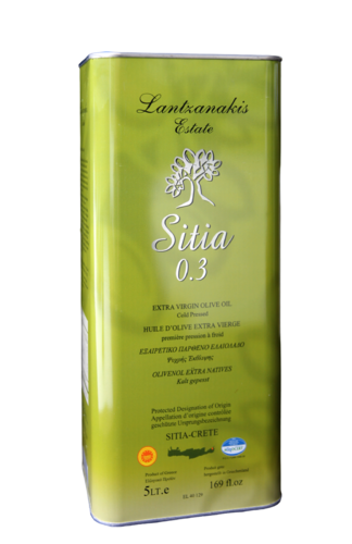 5-Liter Kanister Sitia 0,3 Olivenöl Fam. Lantzanakis