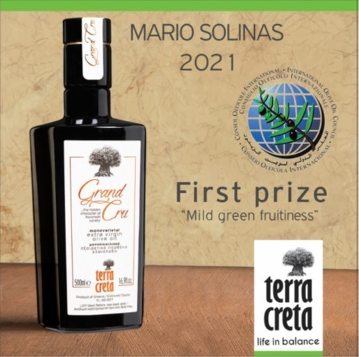 0,5-Liter Flasche Grand Cru Terra Creta Olivenöl