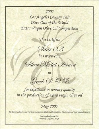 Silver Medal Los Angeles County Fair - Olive Oils of the World 2005\\n\\n02.05.2015 16:27